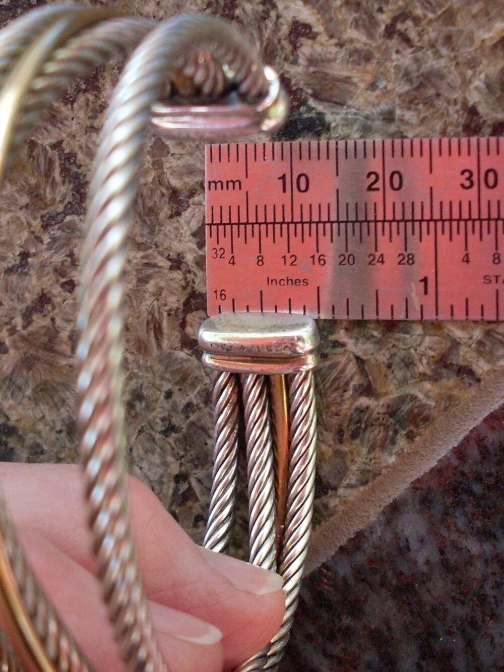 Retired David Yurman Four Row Crossover Cable Cuff Bracelet - Gift Boxed - Picture 11 of 11
